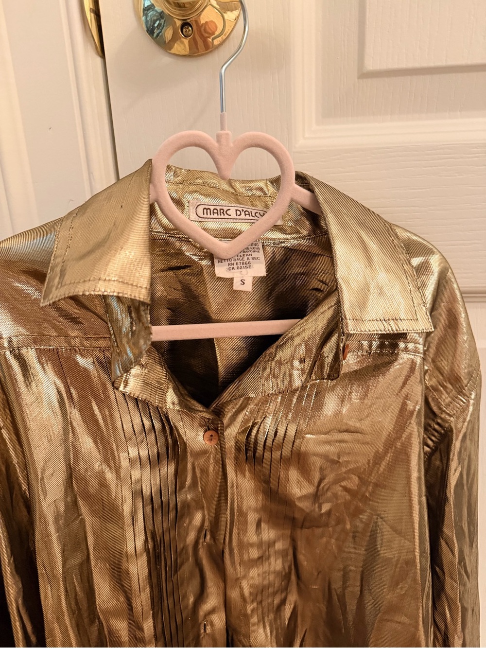 Metallic gold vintage blouse - Picture 2 of 6